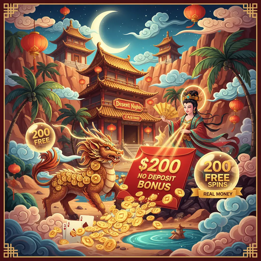 $200 no deposit bonus 200 free spins real money - Desert